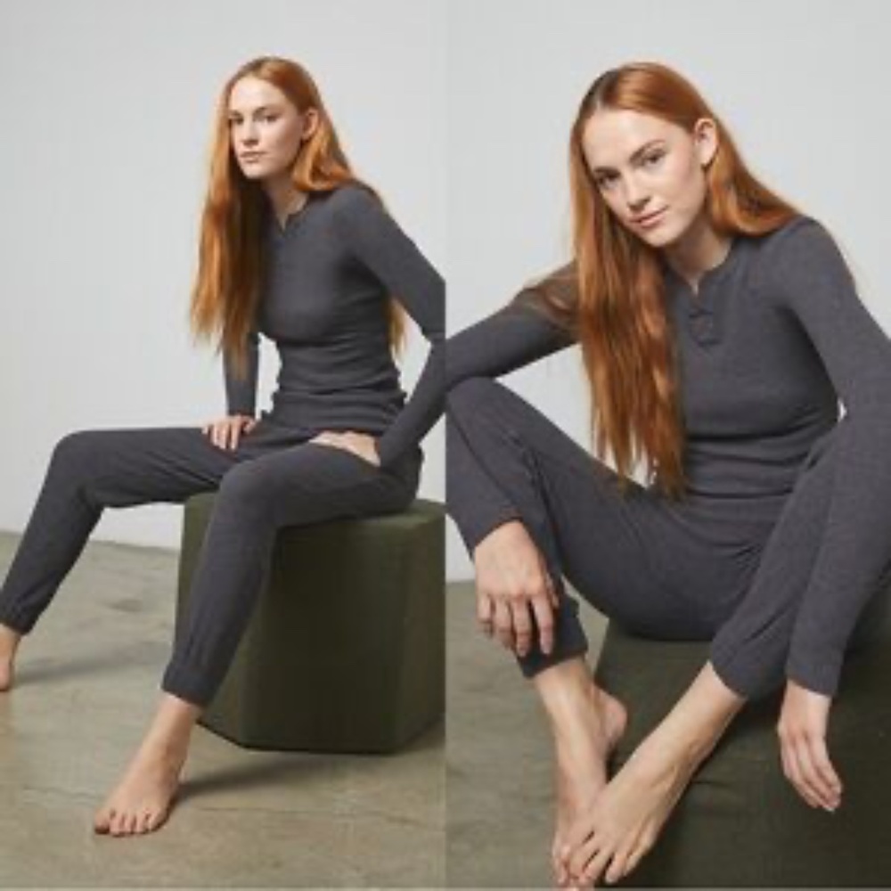 NEW LUNYA Restore Thermal Draped Jogger Grey